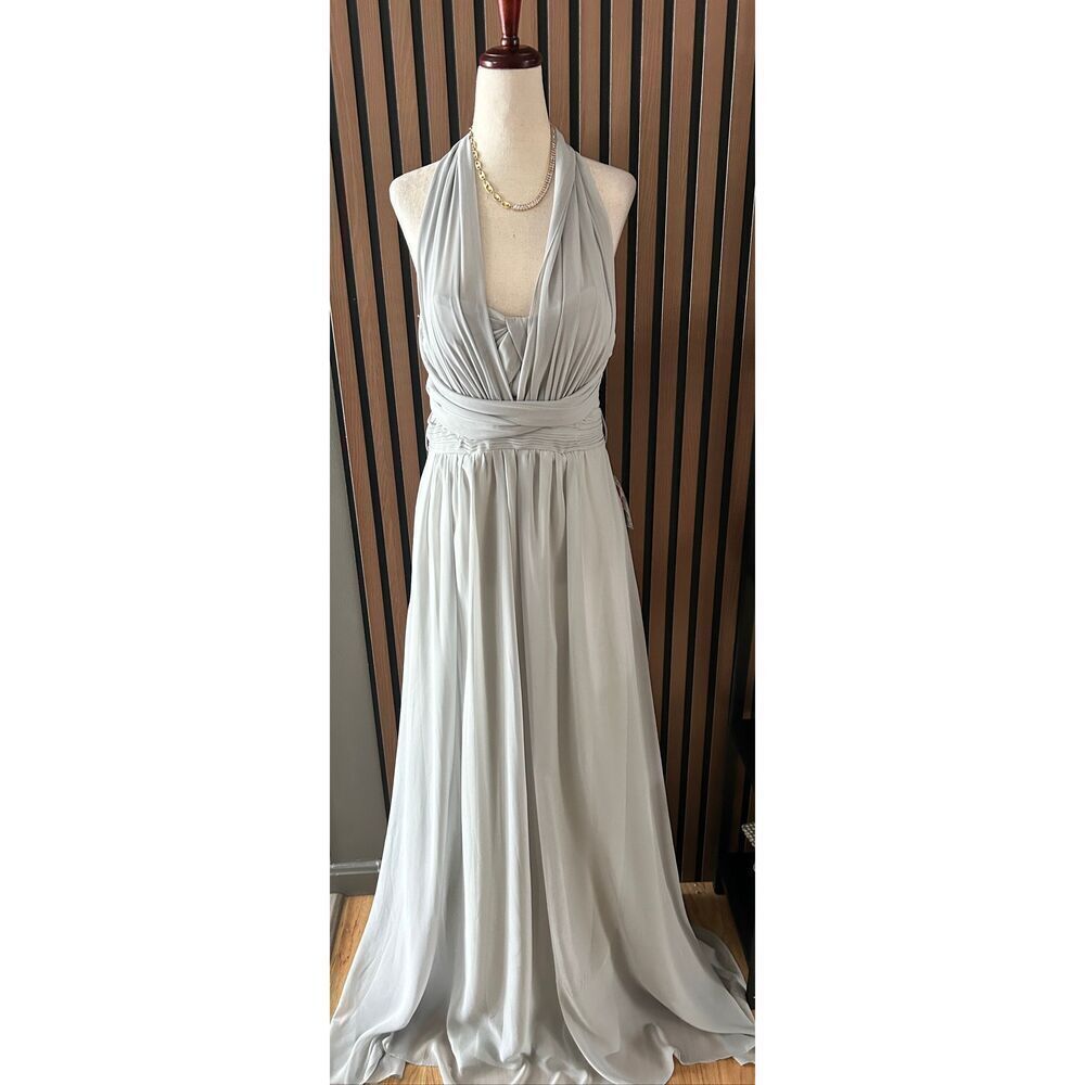 Bridy Gray maxi bridesmaid mother of the bride made of honor grey convertible dr